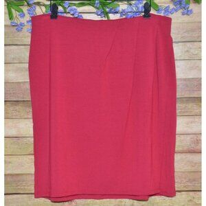 NWT J. Jill Wearever Collection Ladies Pink Knee Length Pull On Skirt Size L